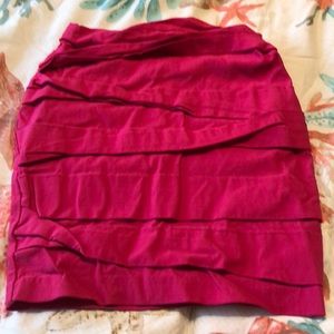 Pink Tight Short Stretchy Form Fitting Skirt